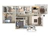 Two bedroom Floor Plan l Villas at D'Andrea Apartments in Sparks NV