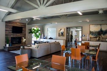 Clubhouse Fireplace and seating l Waterford Cove Apartments in Sacramento CA - Photo Gallery 3