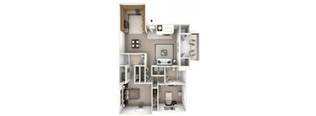  Two Bedroom floorplan  l Waterford Cove Apartments in Sacramento CA