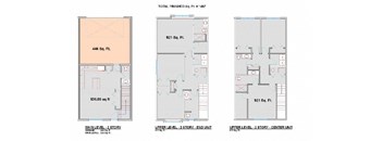 3 bedroom 2 bath Townhomes