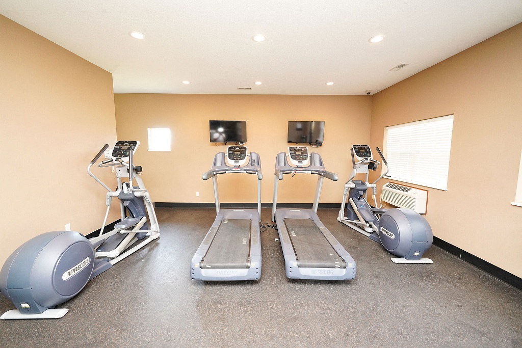 the gym is equipped with cardio equipment for your use