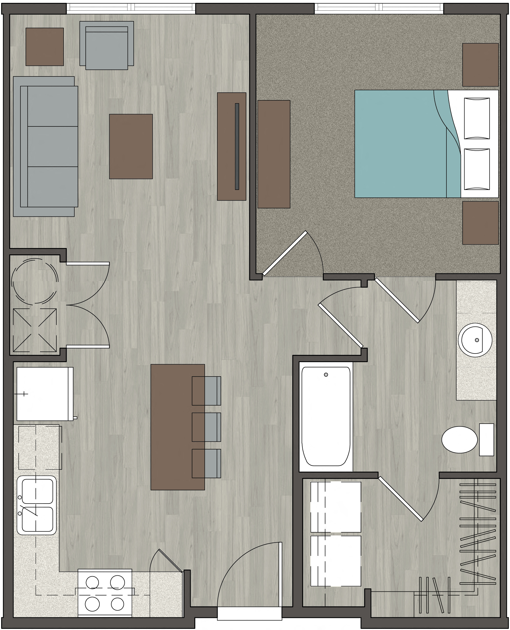 Lofts at Monroe | 1 Bedroom, 1 Bathroom 666 Sq. Ft.