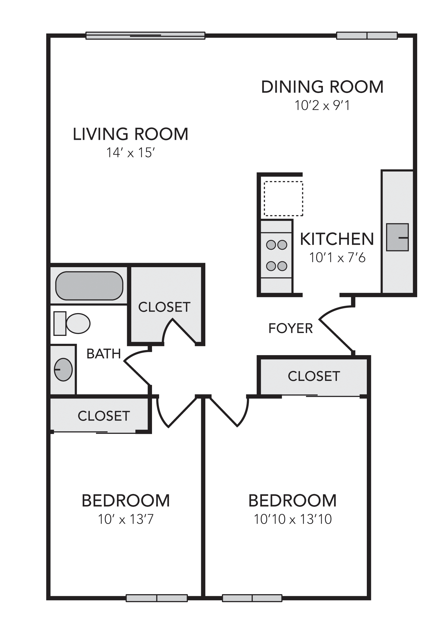 2x1 units available in Walnut Creek, CA | The Meridian