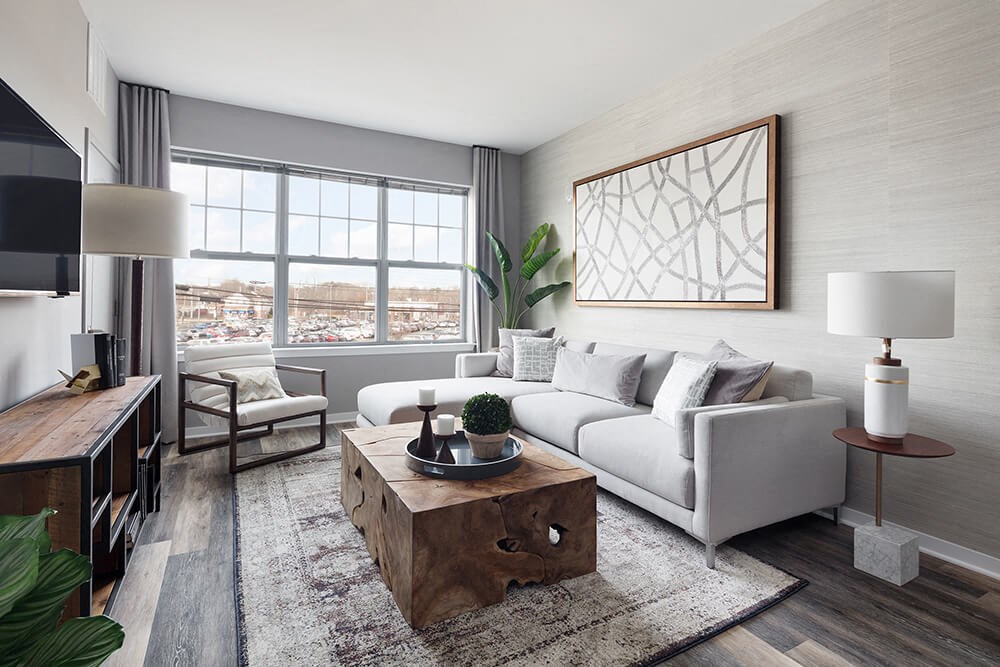 Modern Living Room at The Link at Aberdeen Station, New Jersey, 07747