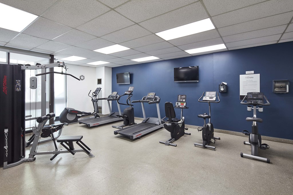 Renovated fitness centre with modern equipment