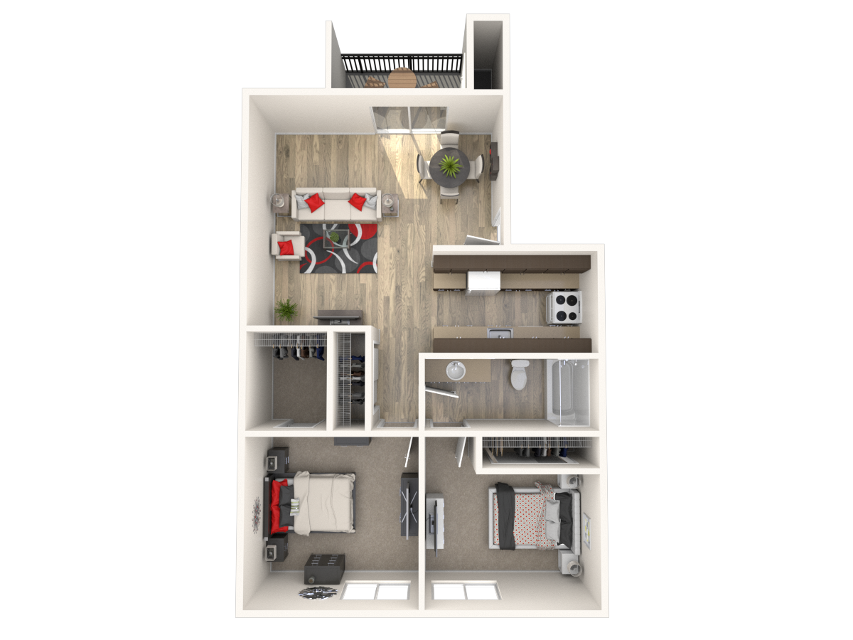 Mahogany - 2BD x 1BA