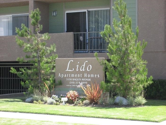 Signage at Lido Apartments - 3130 Bagley Ave, Los Angeles, California