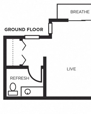 Two bedroom floor plan