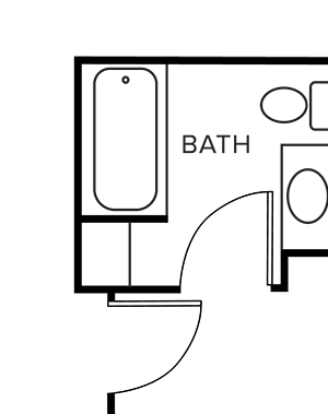 Two bedroom floor plan