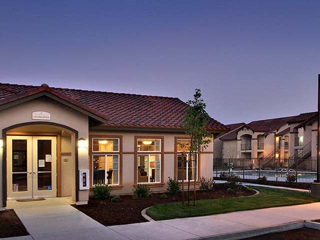 Exterior building with landscape l l Cordova Apartments in Selma CA