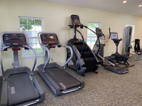 Fitness room with gym equipment   