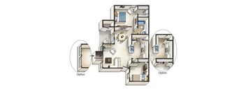 Floorplan 5 at Overlook at Murrayhill, Beaverton