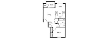 1x1 Floor plans available at Elk Creek Apartments in Sequim, WA 98382