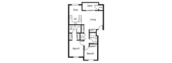 2x2 Floor plans available at Elk Creek Apartments in Sequim, WA 98382