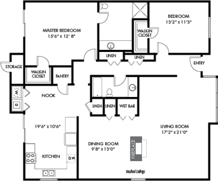 ESPANA EAST | Apartments | Floor Plan | 2x2