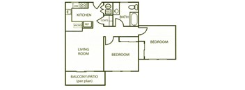 Winter Garden floor plan.  l Gardens at Ironwood in Pleasanton CA 