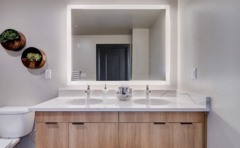 Double sinks in bathroom l Azure Apartments in Sparks NV