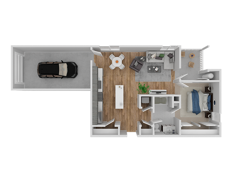 Hub Apartments | Folsom CA |Floorplan | 734 A1