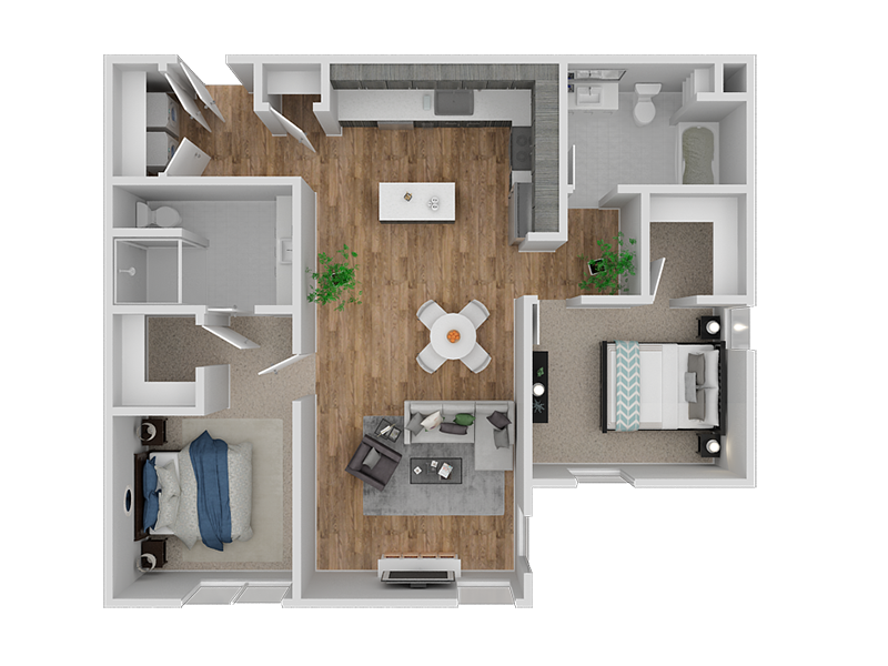 Hub Apartments | Folsom CA |Floorplan | 1056 B11