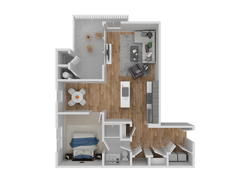 Hub Apartments | Folsom CA |Floorplan | 738 A2