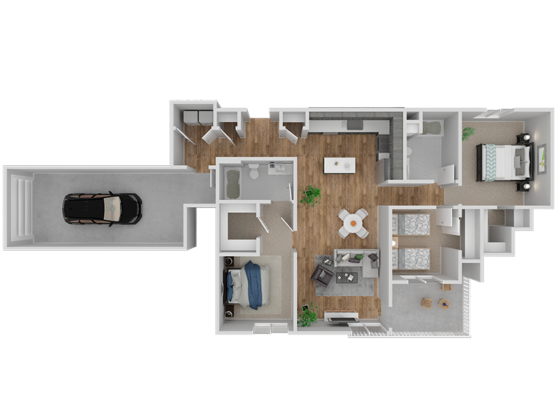 Hub Apartments | Folsom CA |Floorplan | 1274 C1