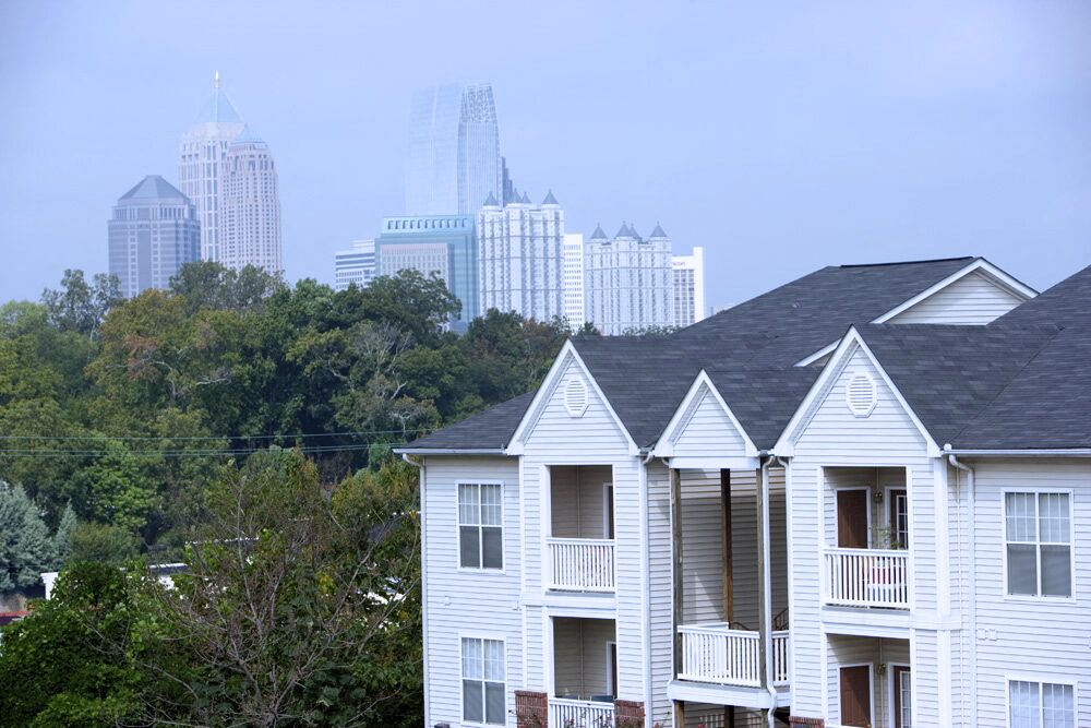 City Skyline View at Highland View Apartments, Atlanta