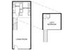 One bedroom Floor Plan 823 square feet l Mason at Hive in Oakland CA