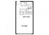 Studio floor plan l Mason at Hive in Oakland CA