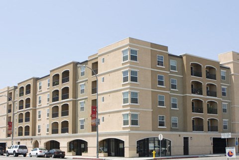 view of building exterior l Maywood Villas Senior Apartments in Maywood Ca