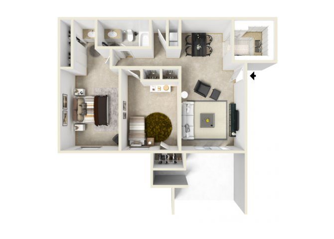 Metro 3610 2x1 Floor Plan Riverside Ca 2x1 Apartments for rent l Metro 3610