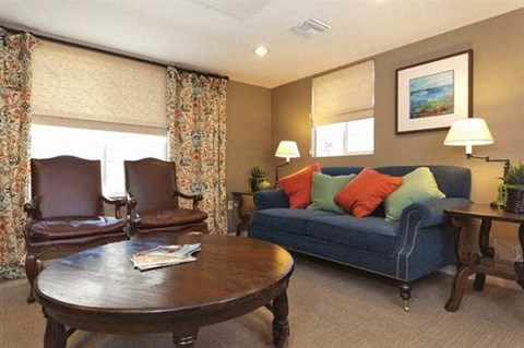 Community Room Seating l Mirandela Apartments in Rancho Palos Verdes