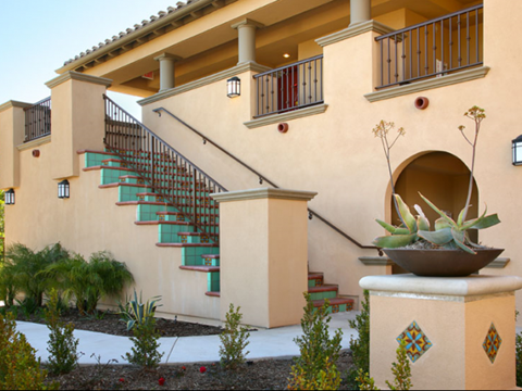 Exterior building view l Mirandela Apartments in Rancho Palos Verdes