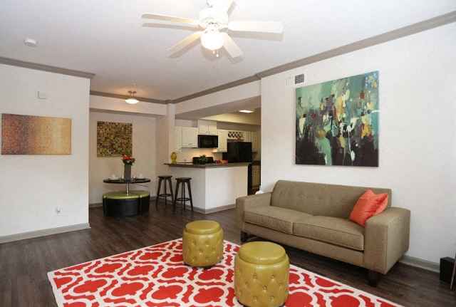 Living Interior at Monroe Place Apartments, Atlanta, 30324