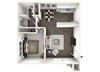 Park Vue Apartments | 1 bedroom 1 bathroom floor plan 1x1 units available at Park Vue Apartments in Santa Rosa, CA 95403