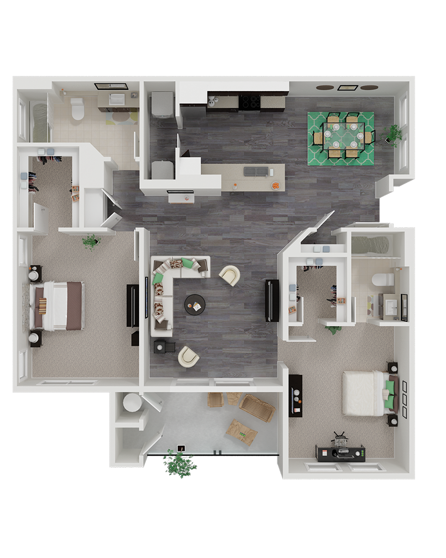 Luxury 1, 2, & 3 Bedroom Roseville Apartments | Floor Plans