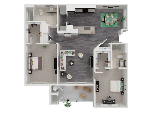 Two Bedroom Two Bathroom Apartments in Roseville