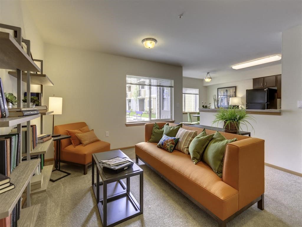 furnished living room at Quilceda Creek, Marysville, Washington