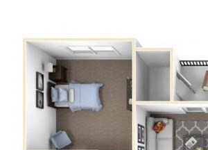 The Retreat at CTM l Two Bedroom Two Bedroom Floor Plan Waco, Texas Apartments l The Retreat at CTM Apartments