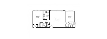 2x2 floor plan.l Ryan Tower Apartments in San Mateo CA 