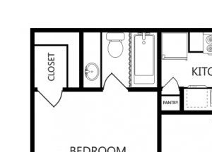 Saddle Brook Apartments l 2 Bedroom 2 Bedroom Floor Plan Saddle Brook Apartments l Longview, Texas Apartments