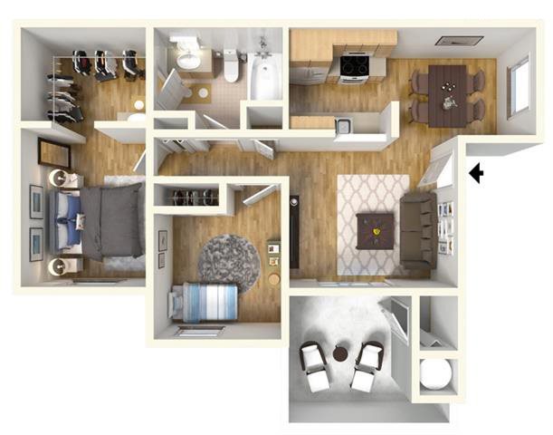 Plan D-2 Floor Plan 3