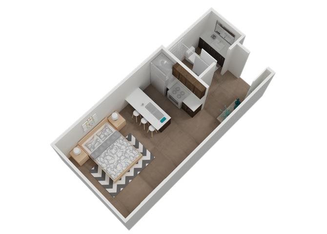 The Studio floor plan.
