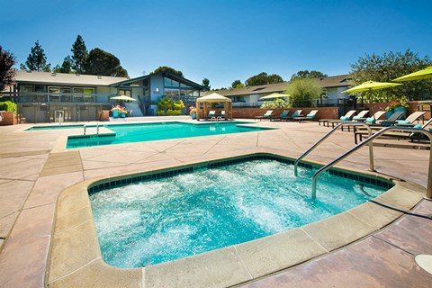 Sparkling Pool and Spa | Stoneridge Luxury Apartments in Walnut Creek, CA