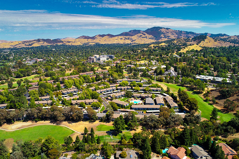 Sky View of Stoneridge Luxury Apartments | Walnut Creek, CA