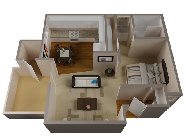Stoneybrook | 1 bedroom 1 bathroom floor plan 1x1 units available at Stoneybrook Apartments | Modesto, CA