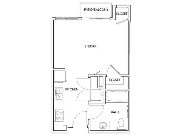 STUDIO floor plan.