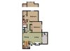 2x1 Floor Plan at Twin Creek Apartments in Antioch CA