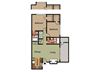 Two Bedroom Floor Plan at Twin Creek Apartments in Antioch CA