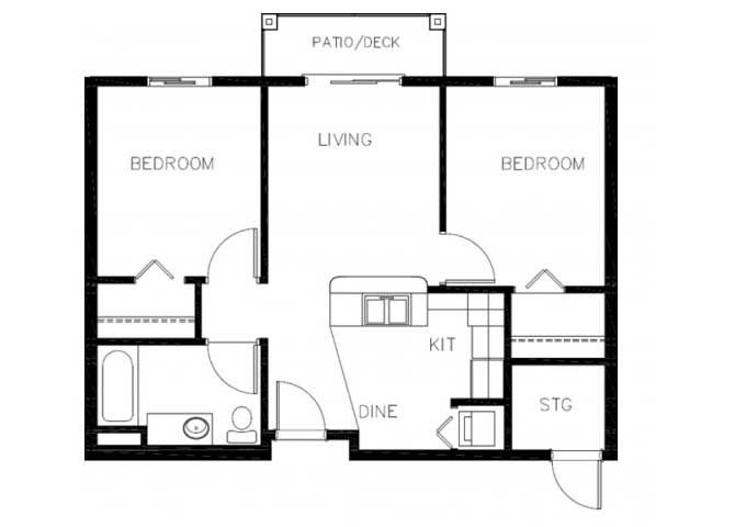2x1 floor plan.