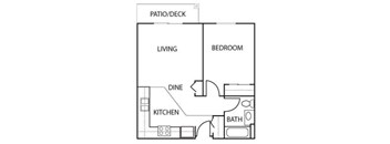 1Bebroom floor plan Vintage At Bend 611 NE Bellevue Drive  Bend, OR 97701